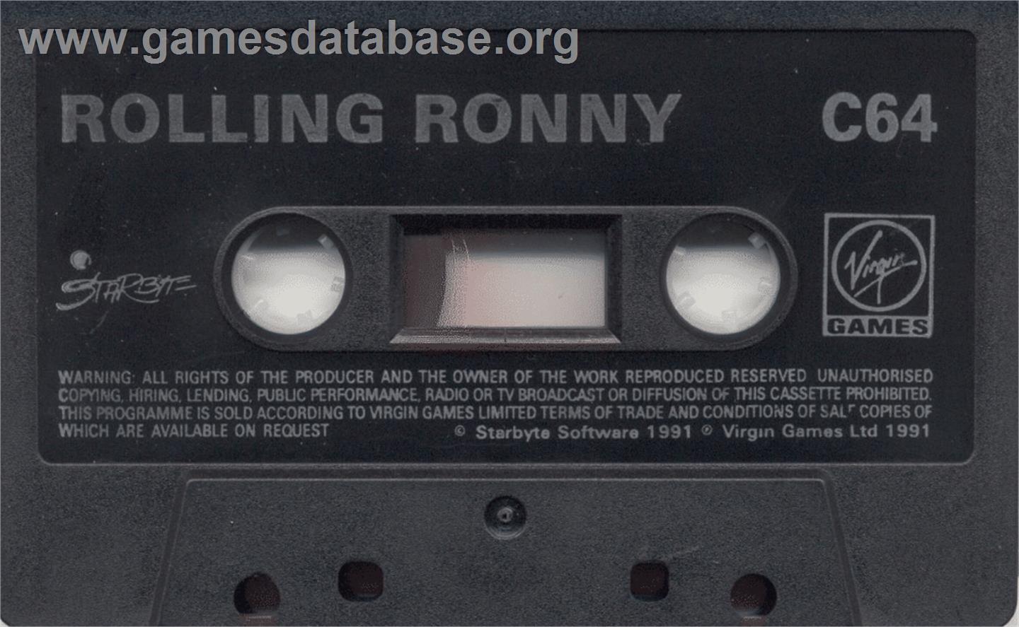 Rolling Ronny - Commodore 64 - Artwork - Cartridge
