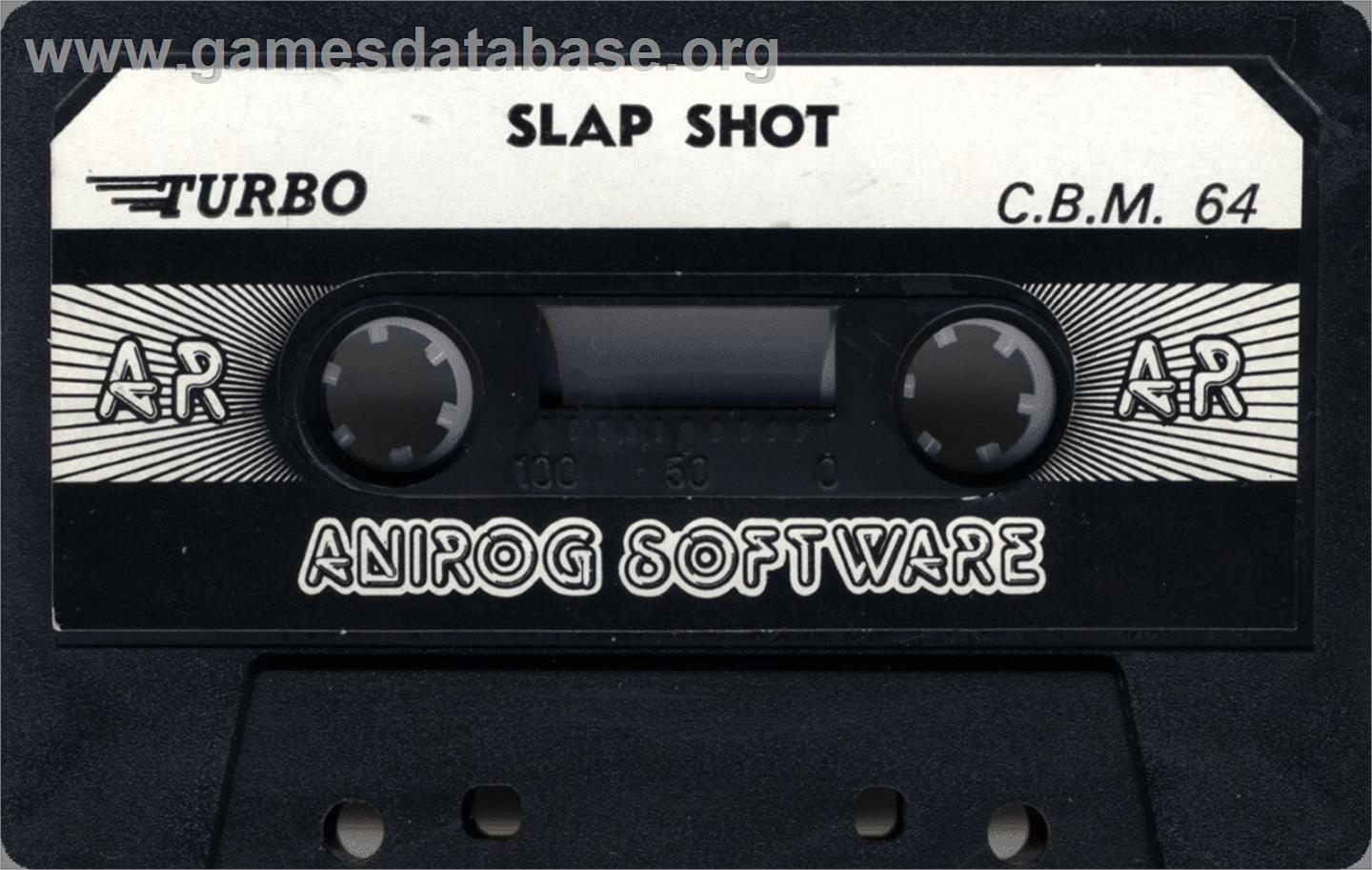 SLAP-SHOT! Hockey - Commodore 64 - Artwork - Cartridge