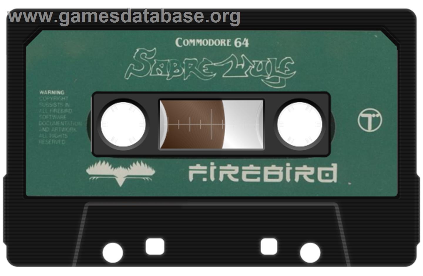 Sabre Wulf - Commodore 64 - Artwork - Cartridge