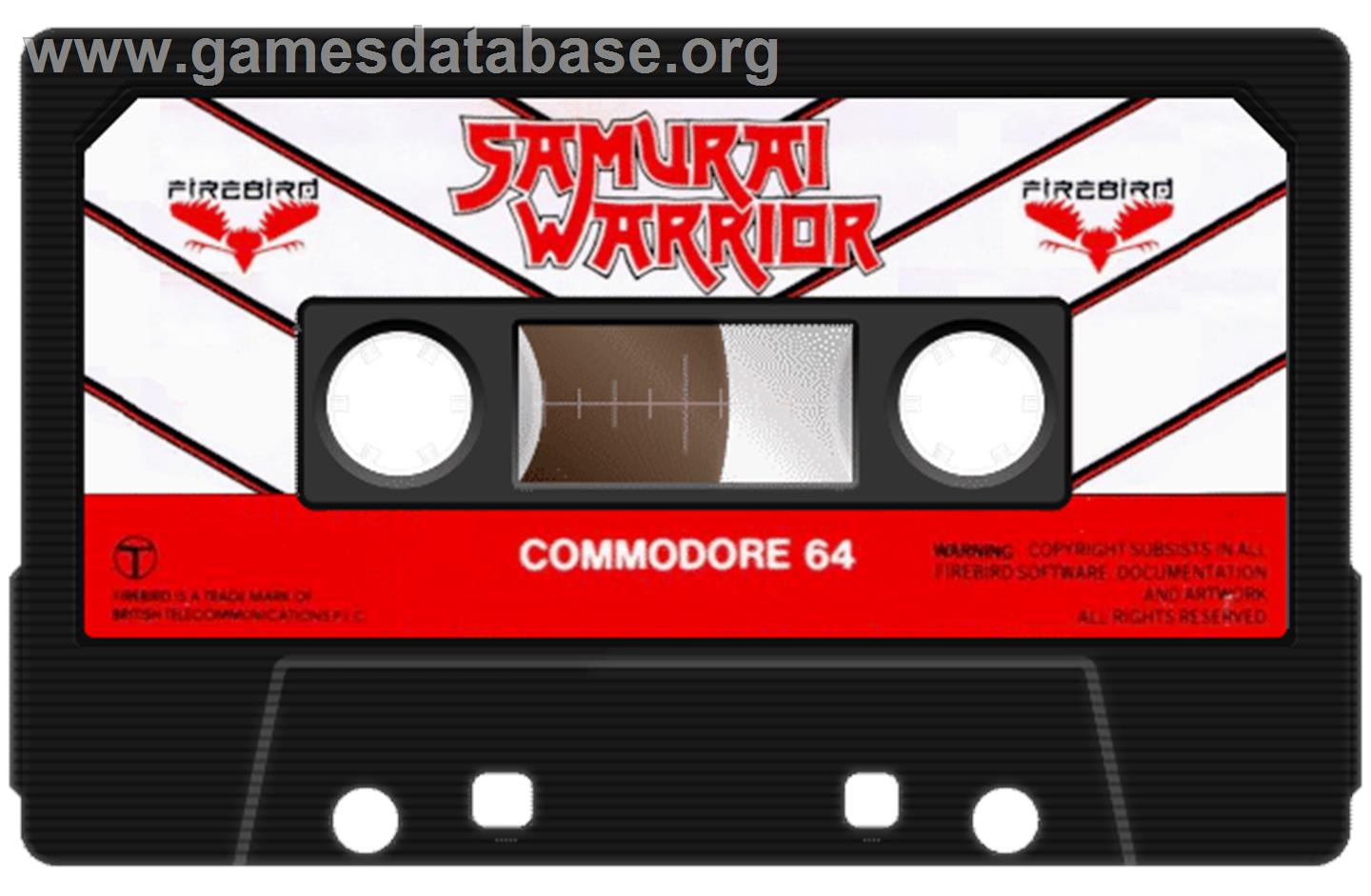Samurai Warrior: The Battles of Usagi Yojimbo - Commodore 64 - Artwork - Cartridge