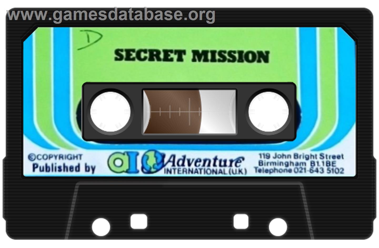 Secret Mission - Commodore 64 - Artwork - Cartridge