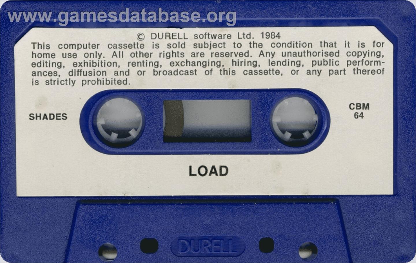 Shades - Commodore 64 - Artwork - Cartridge