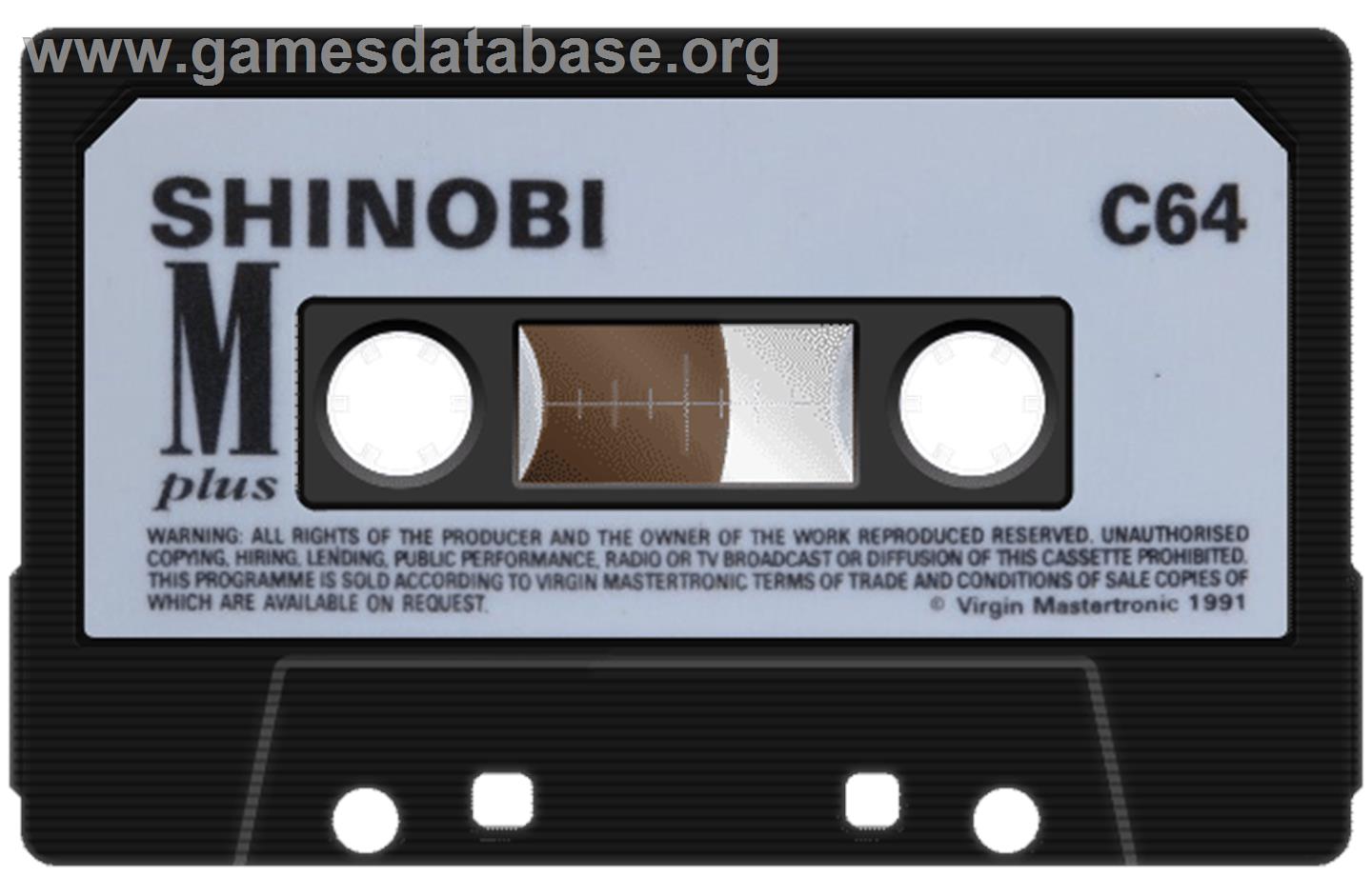 Shinobi - Commodore 64 - Artwork - Cartridge