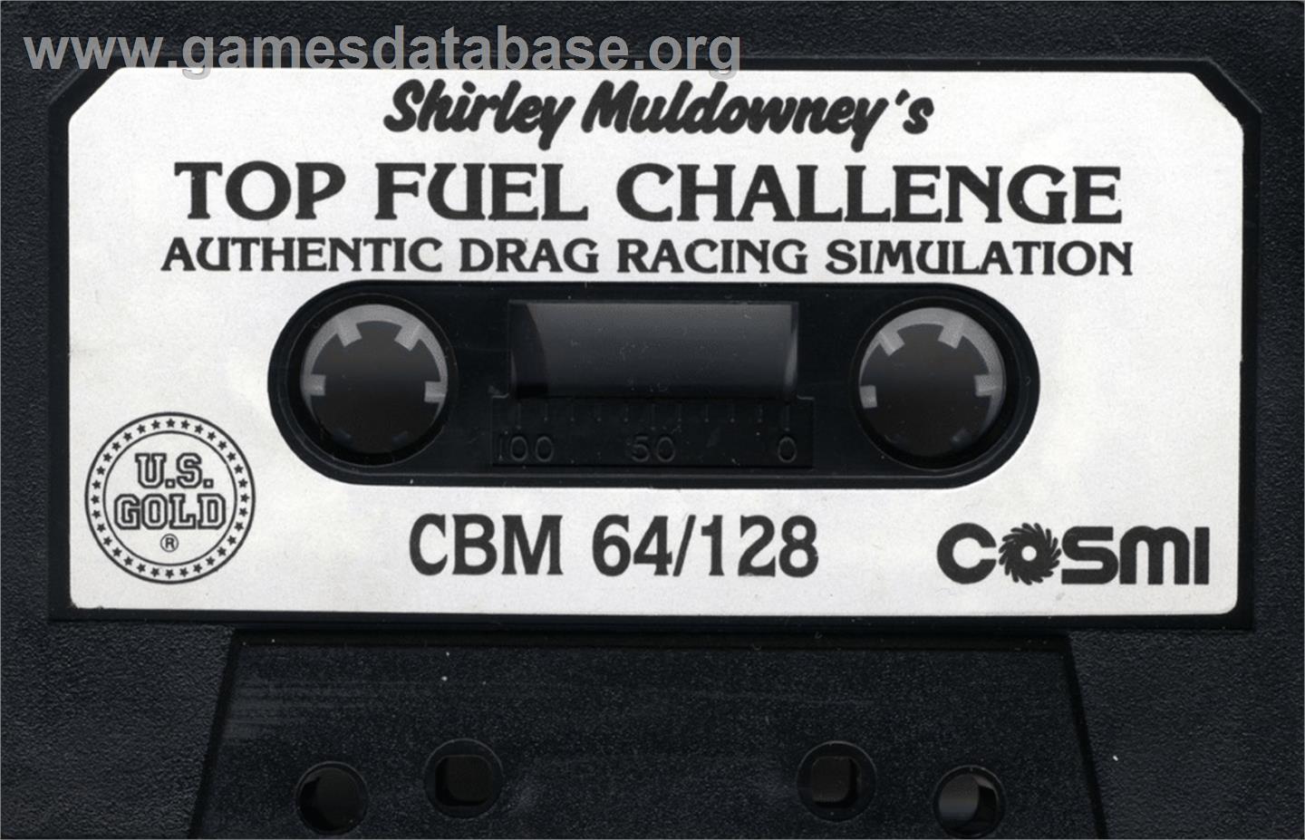Shirley Muldowney's Top Fuel Challenge - Commodore 64 - Artwork - Cartridge