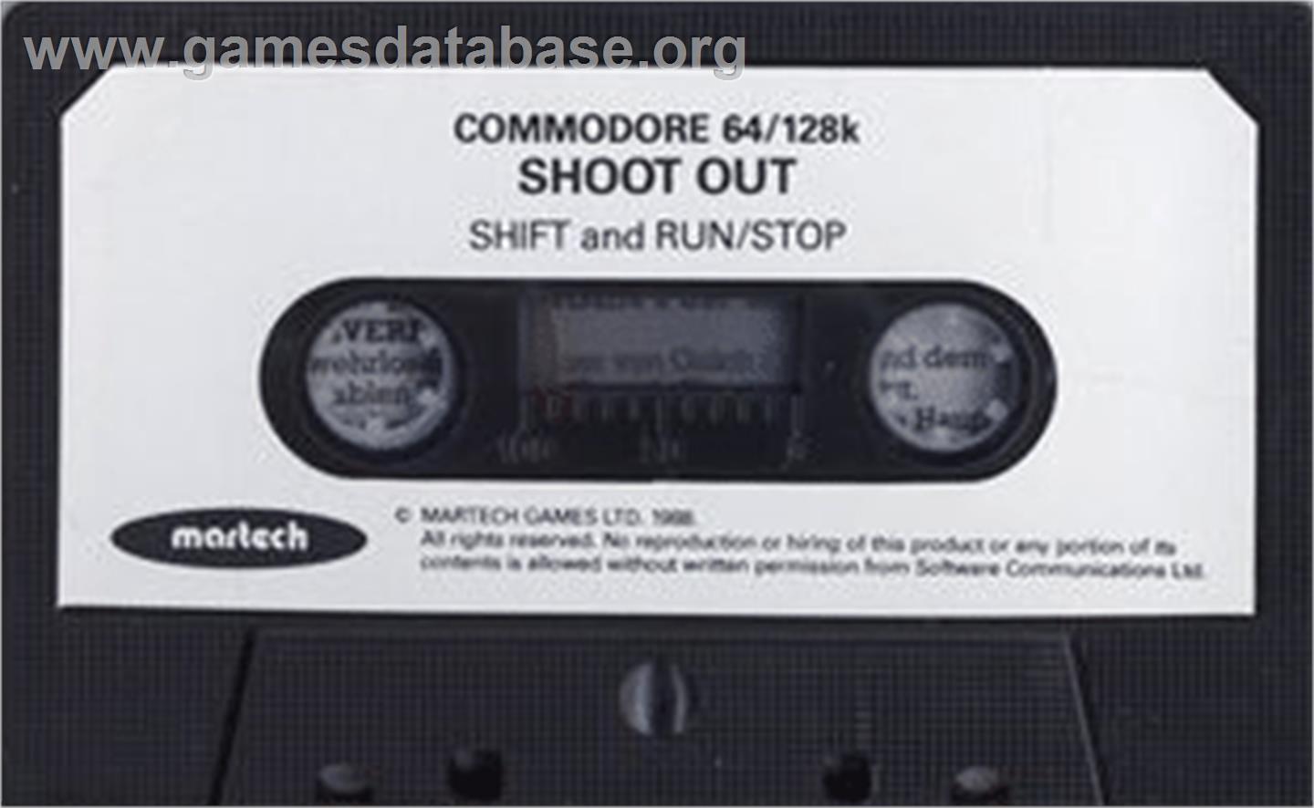 Shoot Out - Commodore 64 - Artwork - Cartridge