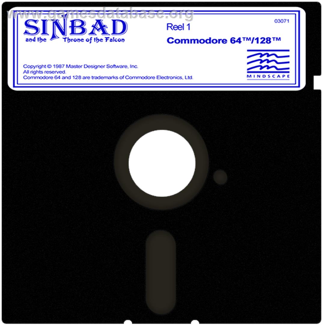 Sinbad and the Throne of the Falcon - Commodore 64 - Artwork - Cartridge