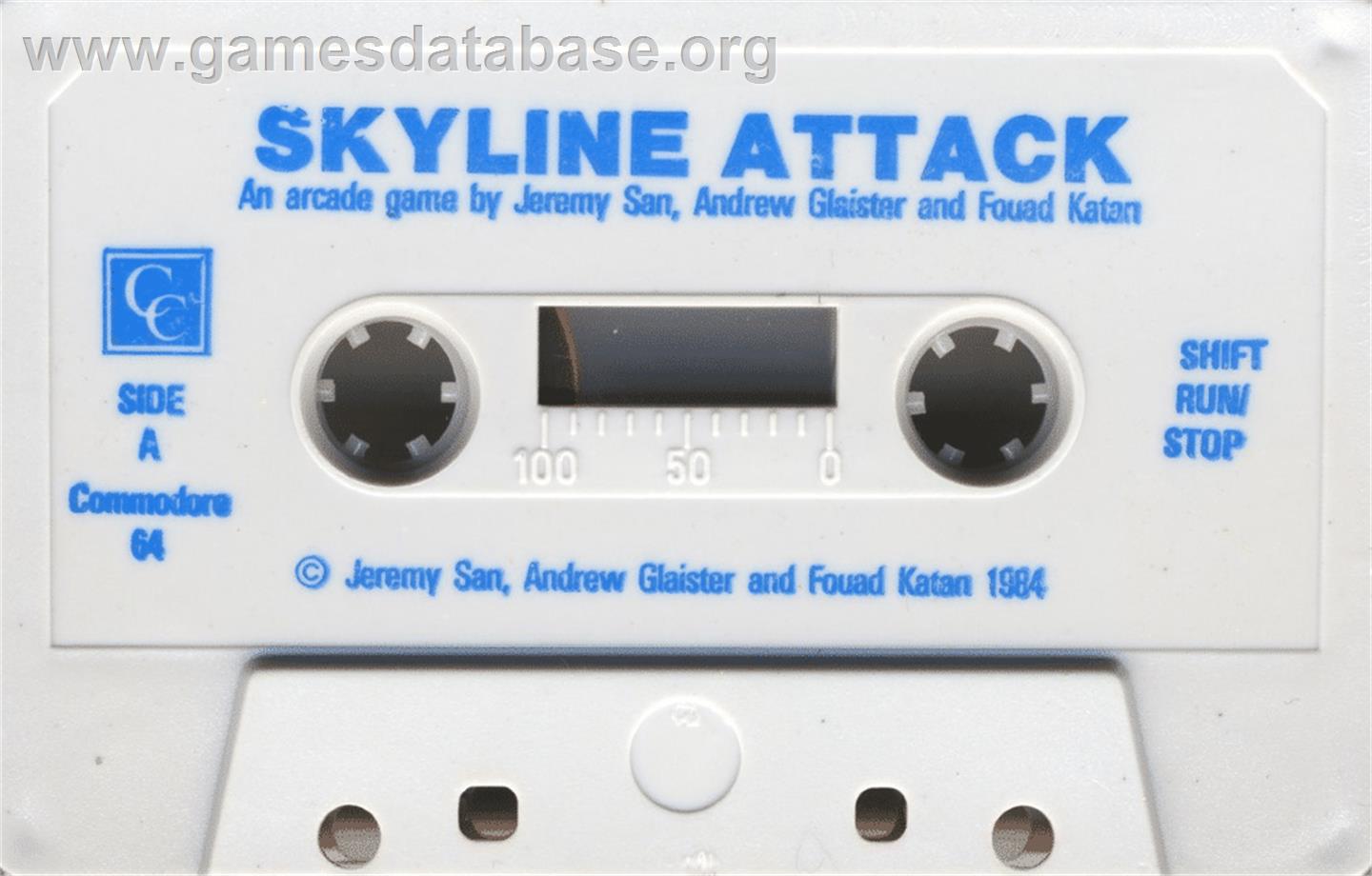 Skyline Attack - Commodore 64 - Artwork - Cartridge