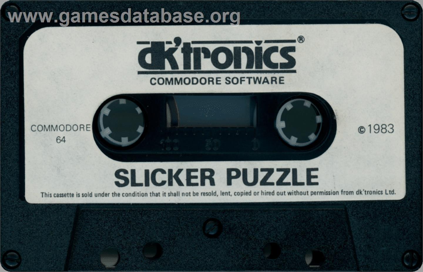 Slicker Puzzle - Commodore 64 - Artwork - Cartridge