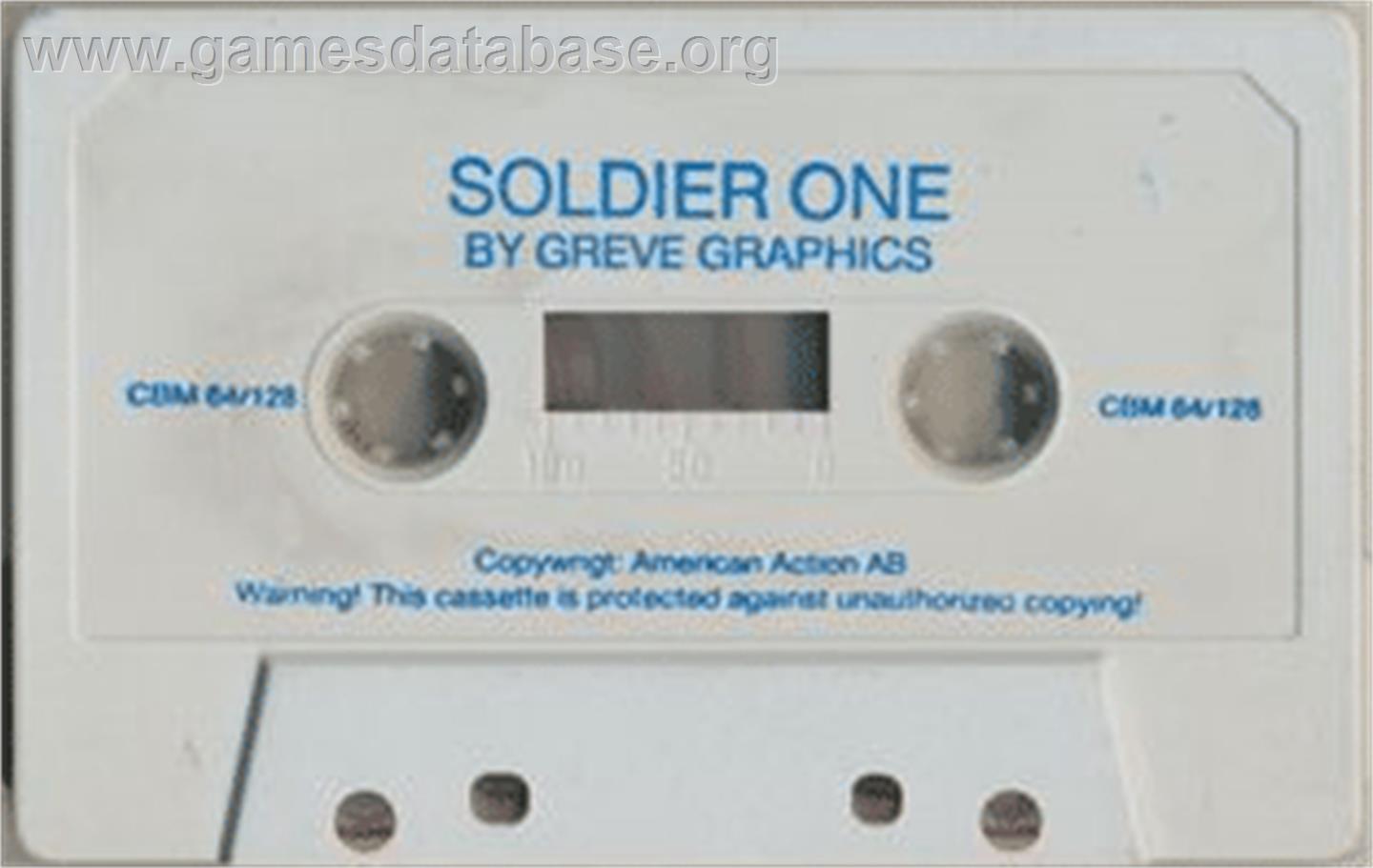 Soldier One - Commodore 64 - Artwork - Cartridge