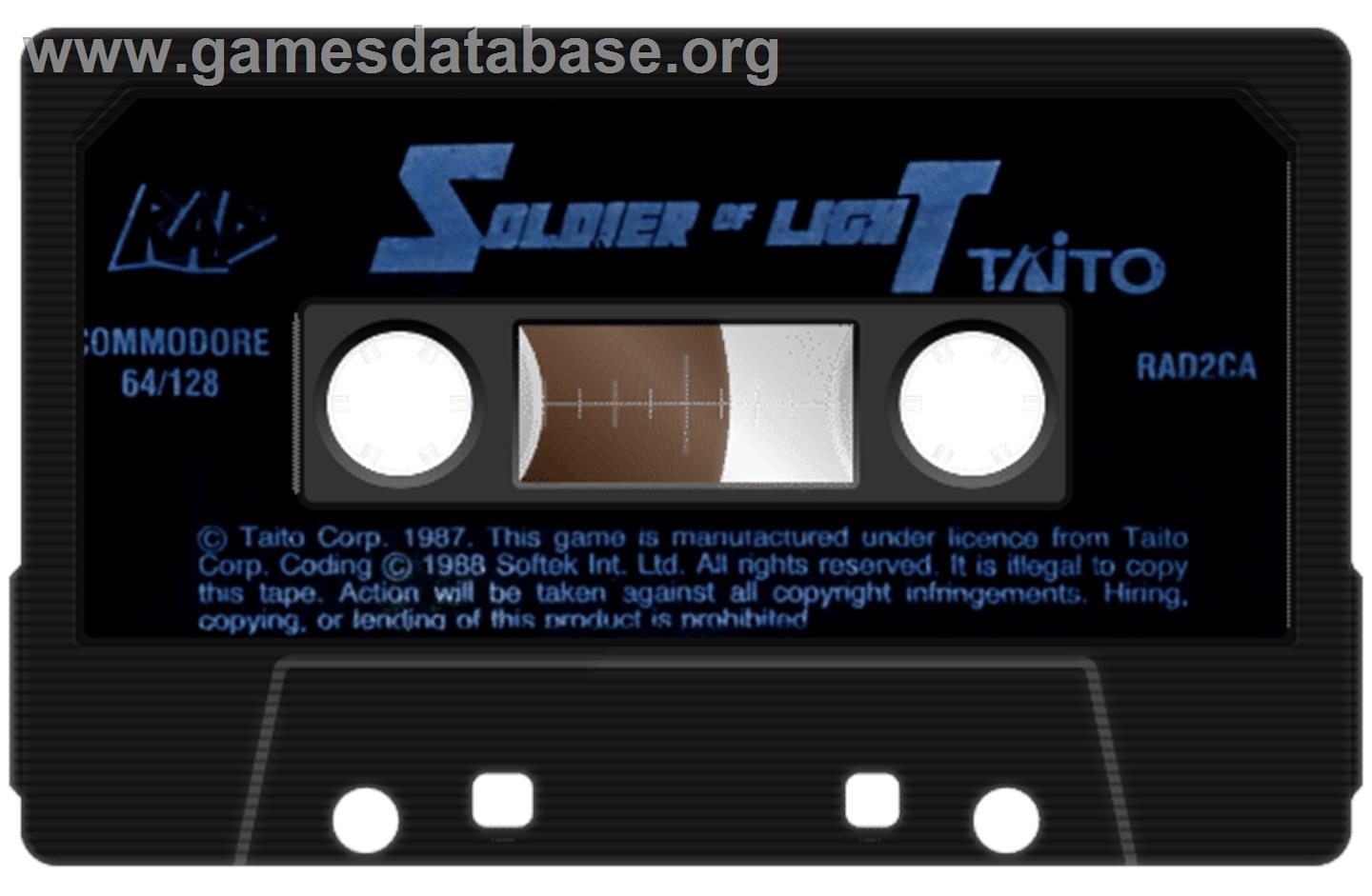 Soldier of Light - Commodore 64 - Artwork - Cartridge