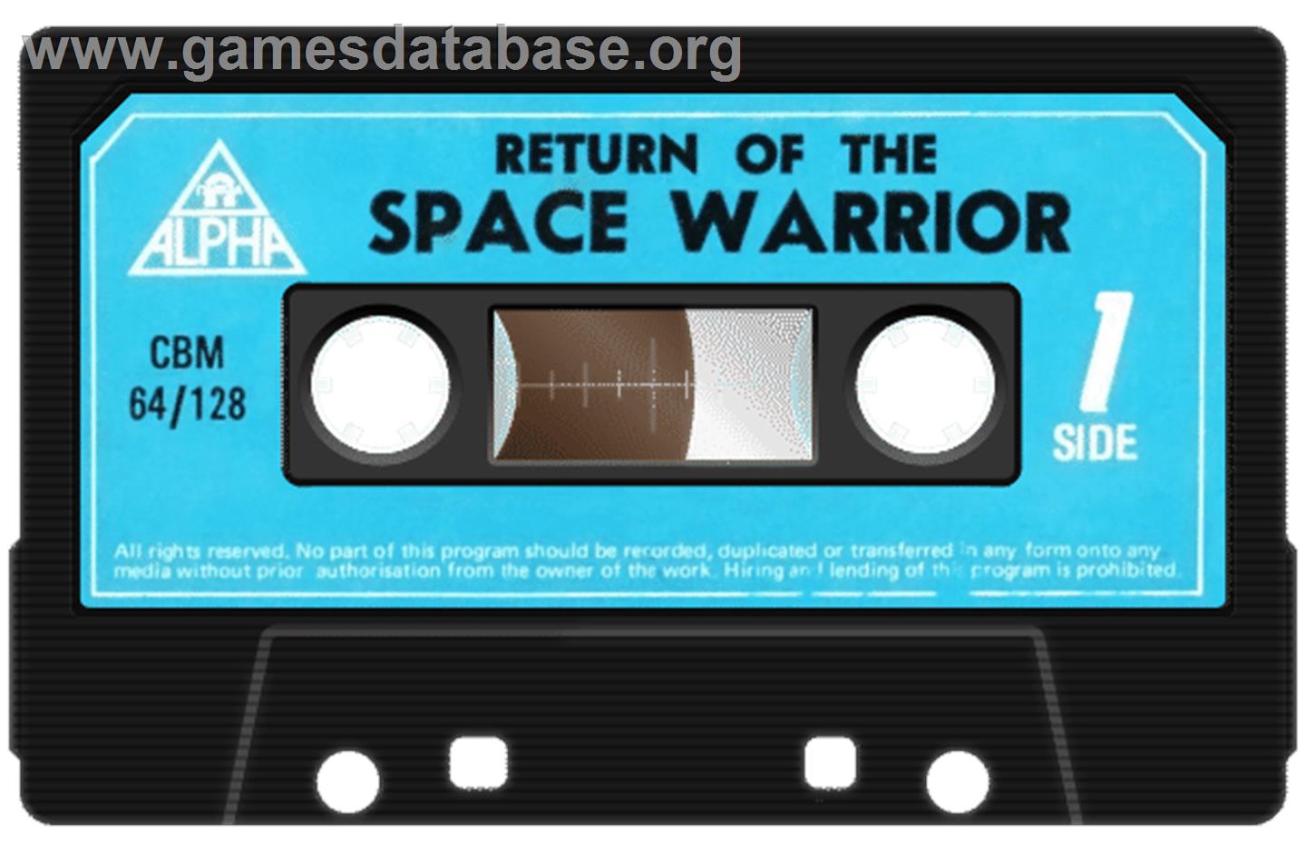Space Warrior - Commodore 64 - Artwork - Cartridge