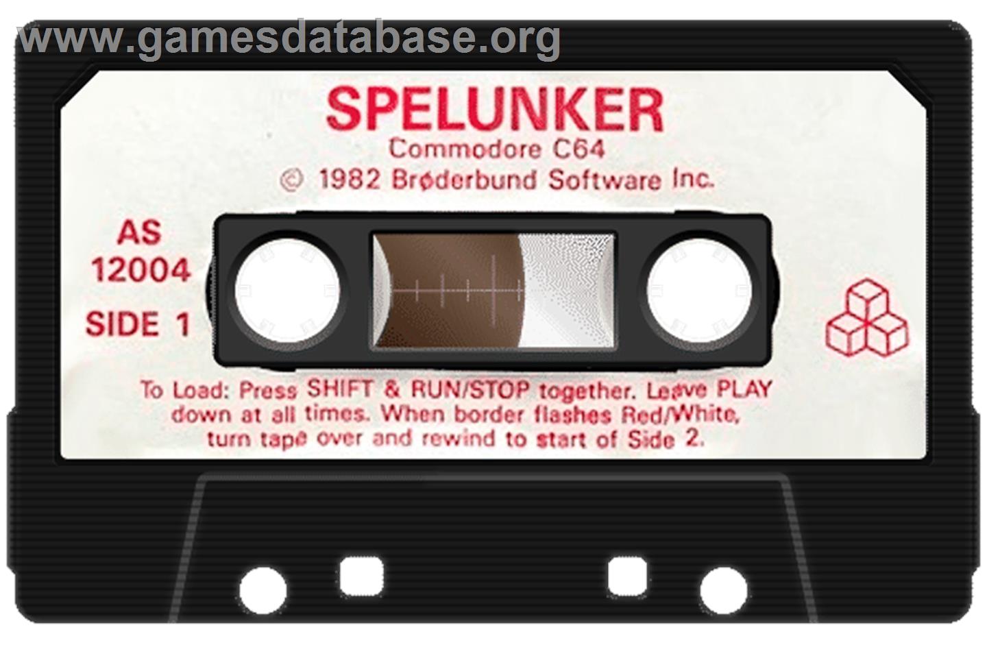 Spelunker - Commodore 64 - Artwork - Cartridge