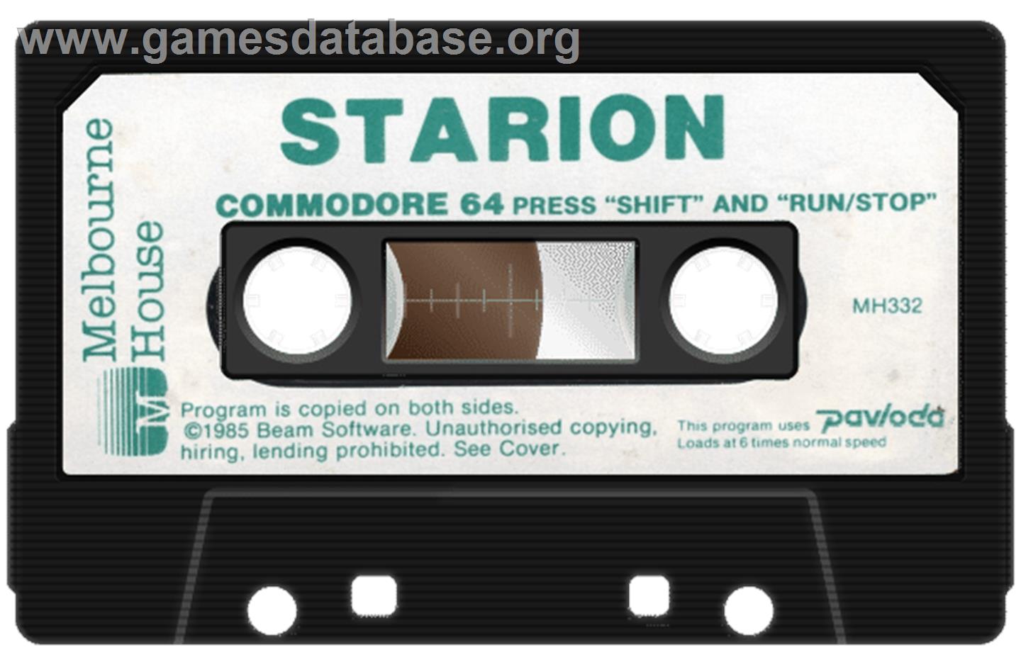 Starion - Commodore 64 - Artwork - Cartridge