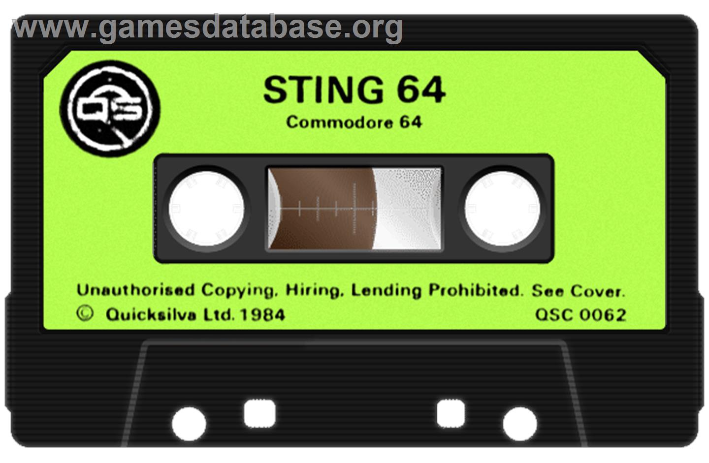 Sting 64 - Commodore 64 - Artwork - Cartridge