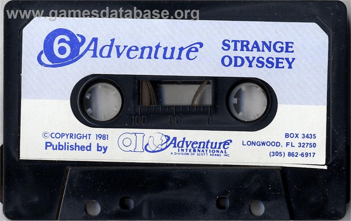 Strange Odyssey - Commodore 64 - Artwork - Cartridge