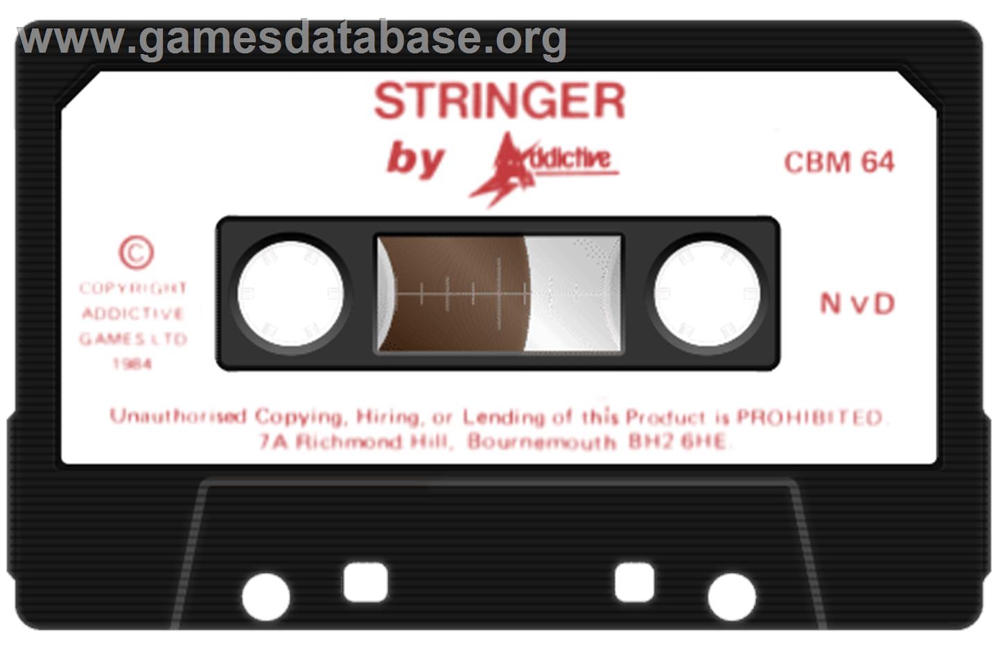 Stringer - Commodore 64 - Artwork - Cartridge