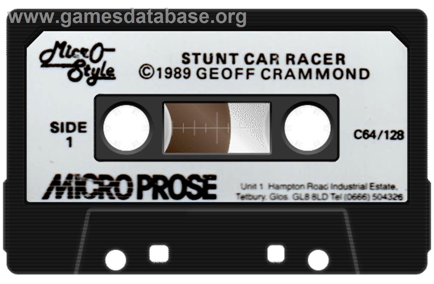 Stunt Car Racer - Commodore 64 - Artwork - Cartridge