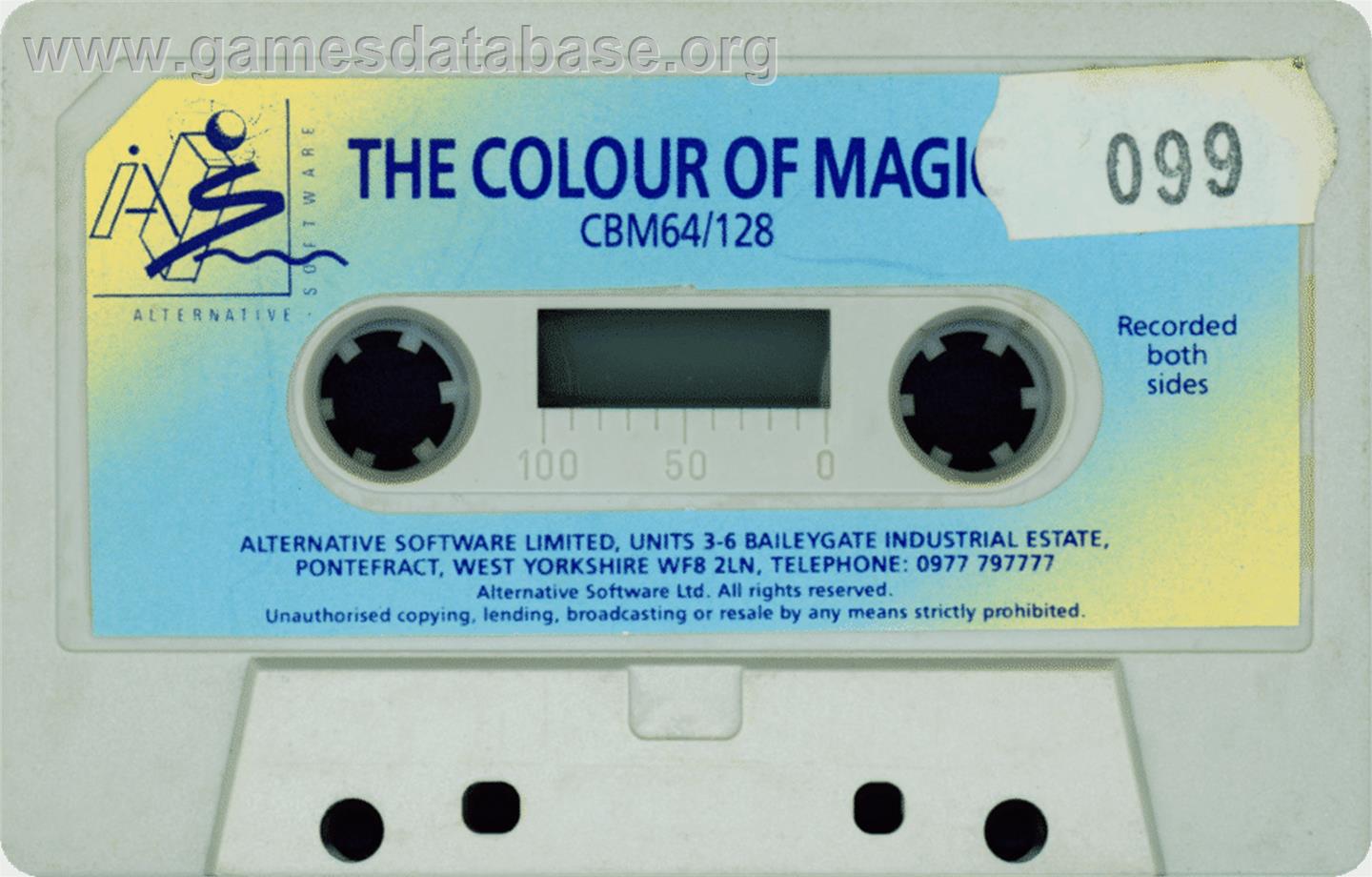 The Colour of Magic - Commodore 64 - Artwork - Cartridge