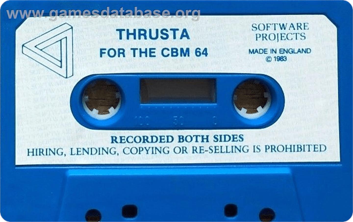 Thrusta - Commodore 64 - Artwork - Cartridge