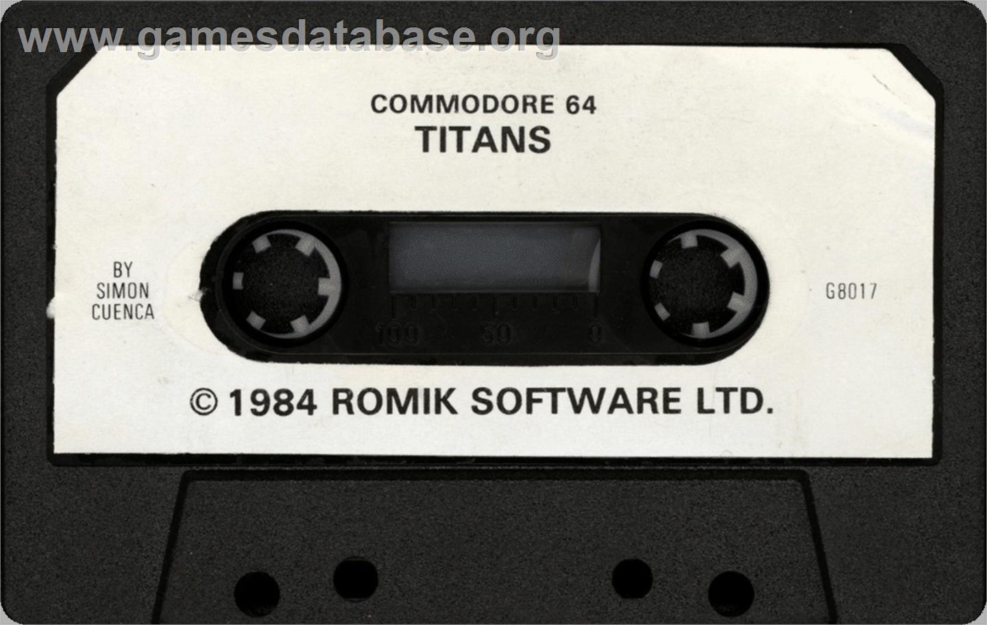 Titans - Commodore 64 - Artwork - Cartridge