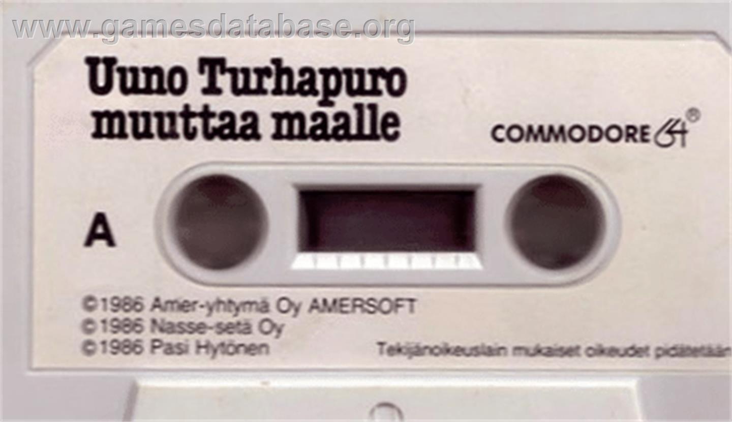 Uuno Turhapuro Muuttaa Maalle - Commodore 64 - Artwork - Cartridge
