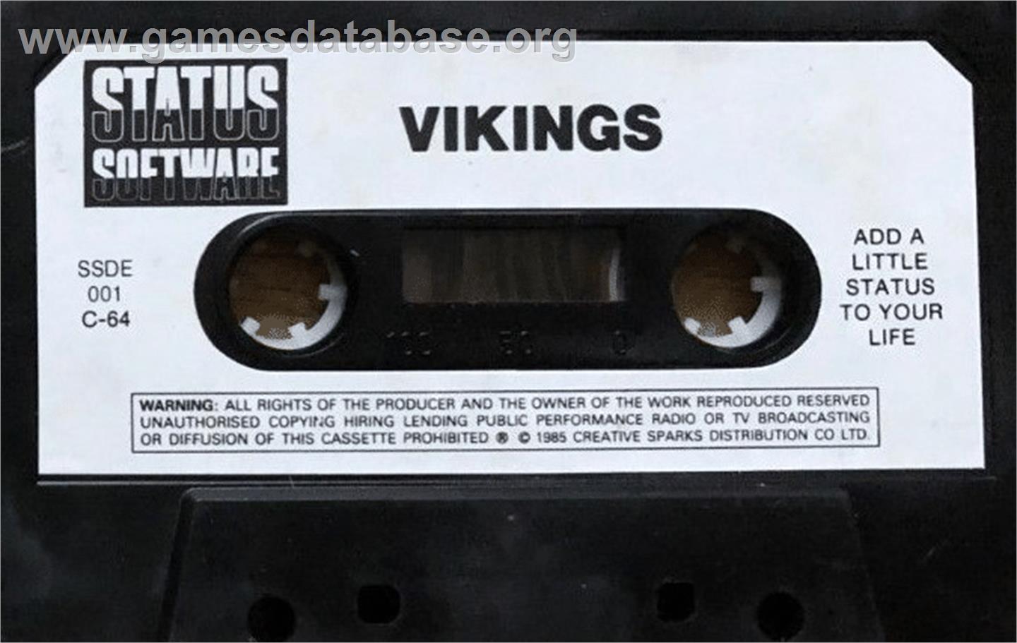 Vikings, The - Commodore 64 - Artwork - Cartridge