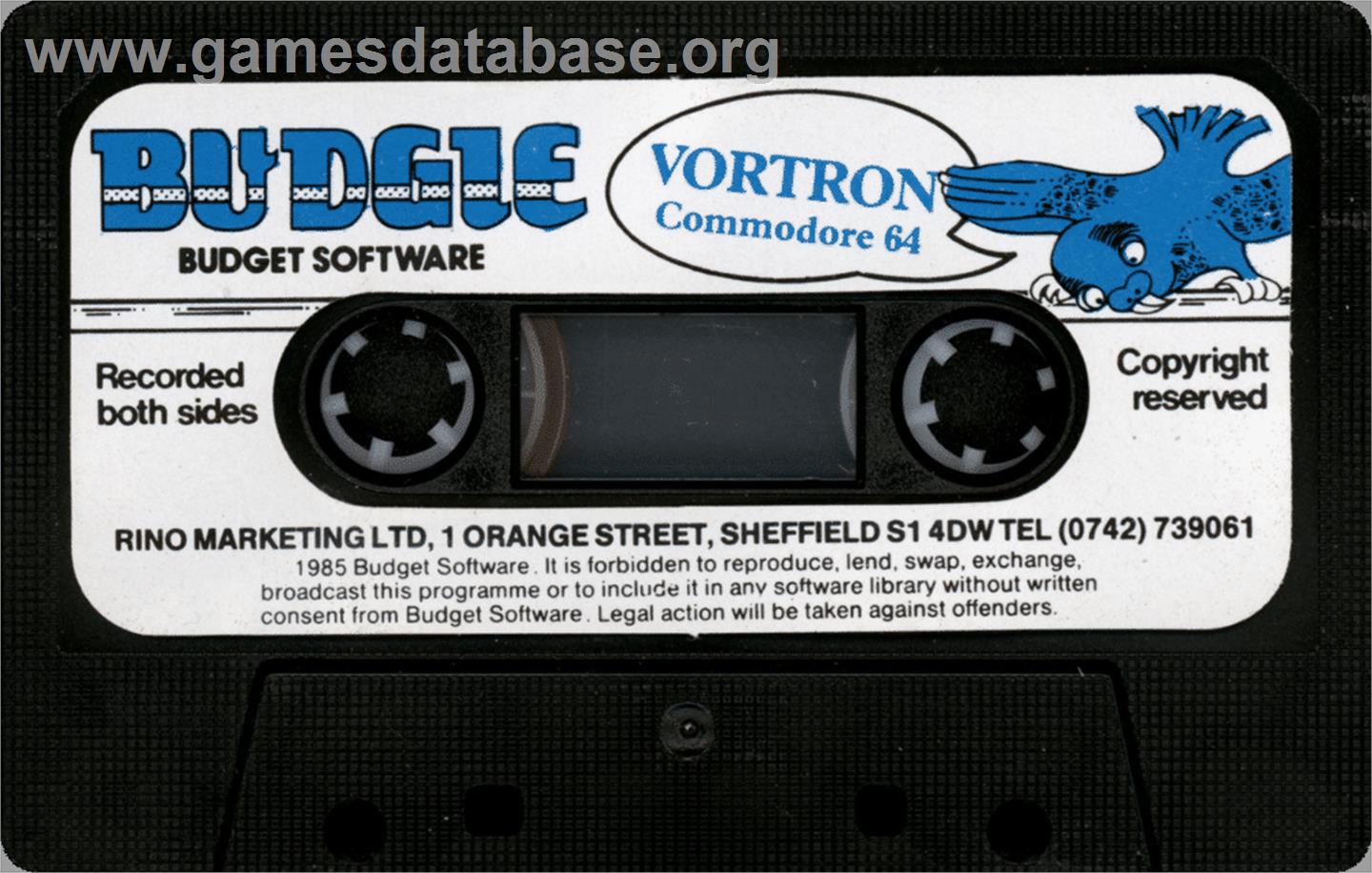 Vortron - Commodore 64 - Artwork - Cartridge