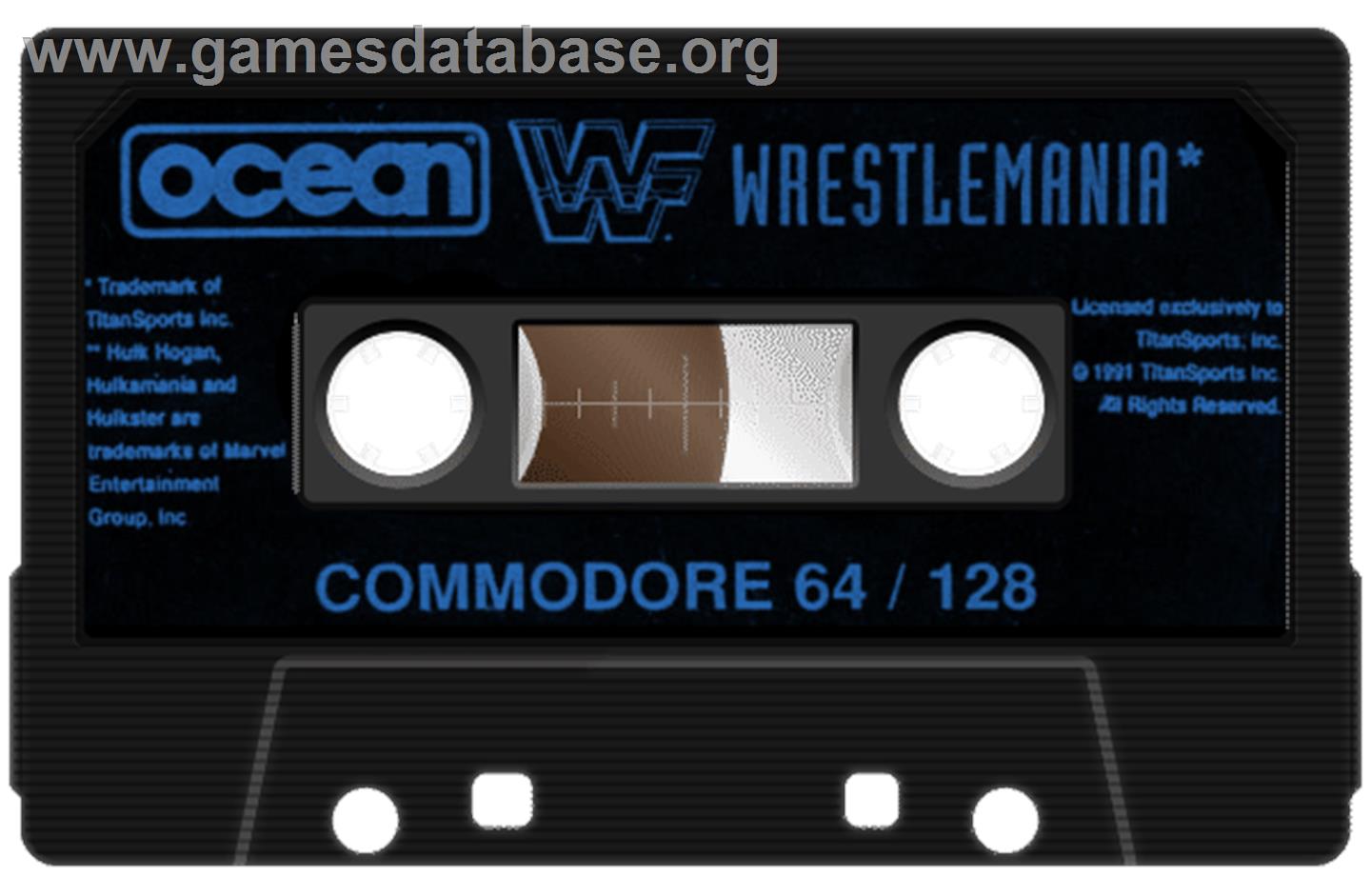 WWF Wrestlemania - Commodore 64 - Artwork - Cartridge