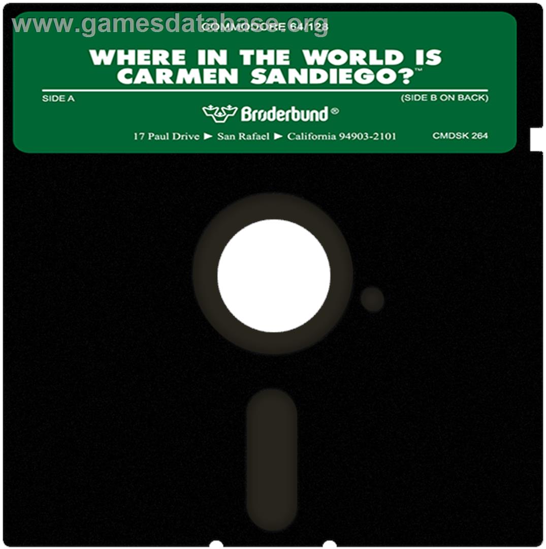 Where in the World is Carmen Sandiego? - Commodore 64 - Artwork - Cartridge