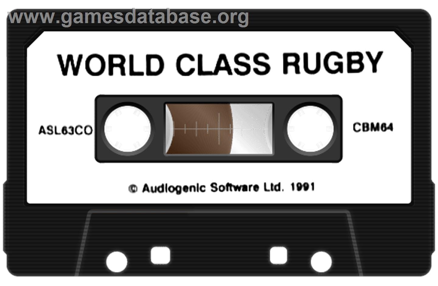 World Class Rugby - Commodore 64 - Artwork - Cartridge