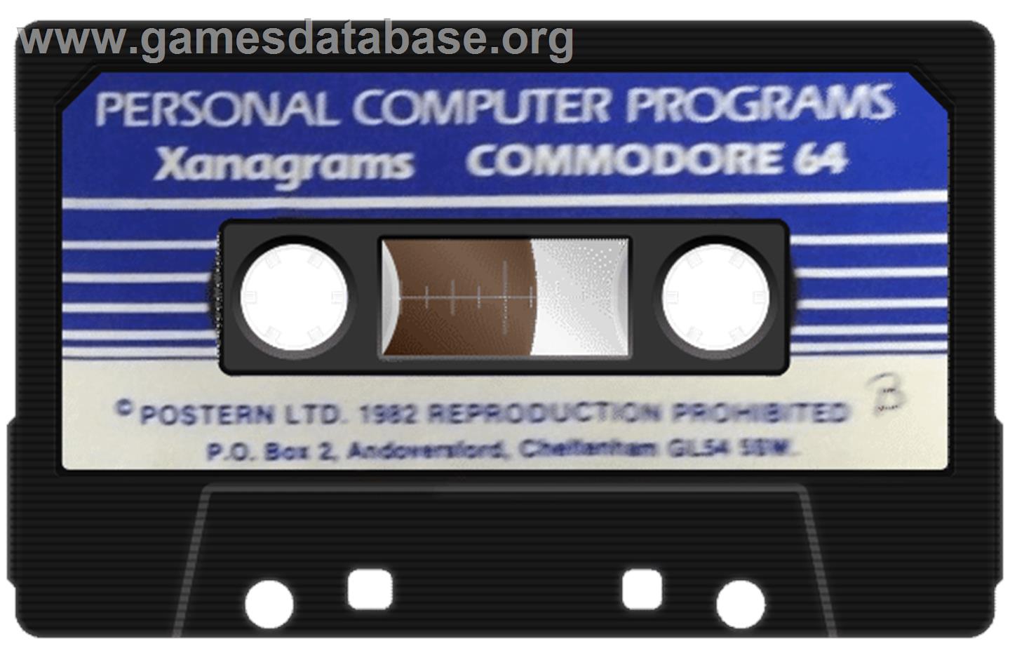 Xanagrams - Commodore 64 - Artwork - Cartridge