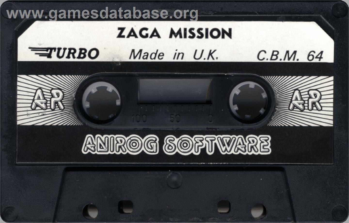 Zaga Mission - Commodore 64 - Artwork - Cartridge