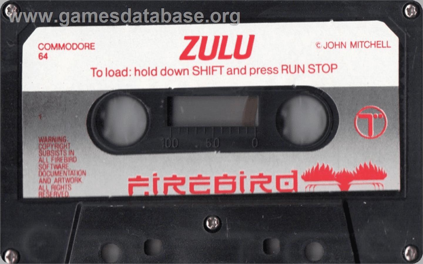 Zulu - Commodore 64 - Artwork - Cartridge