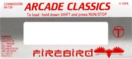 Top of cartridge artwork for Arcade Classics on the Commodore 64.