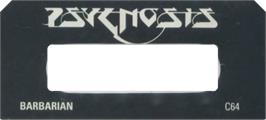 Top of cartridge artwork for Barbarian (Melbourne House) on the Commodore 64.