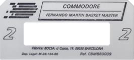 Top of cartridge artwork for Basket Master on the Commodore 64.