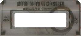Top of cartridge artwork for Bride Of Frankenstein on the Commodore 64.