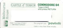Top of cartridge artwork for Castle of Terror (CP Verlag) on the Commodore 64.