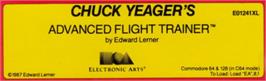 Top of cartridge artwork for Chuck Yeager's Advanced Flight Trainer on the Commodore 64.