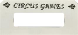 Top of cartridge artwork for Circus Games on the Commodore 64.