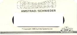 Top of cartridge artwork for Commando Arcade on the Commodore 64.