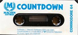 Top of cartridge artwork for Countdown on the Commodore 64.