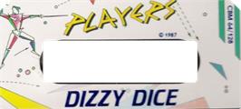 Top of cartridge artwork for Dizzy Dice on the Commodore 64.