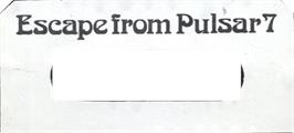 Top of cartridge artwork for Escape From Pulsar 7 on the Commodore 64.