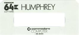 Top of cartridge artwork for Humphrey on the Commodore 64.