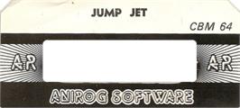 Top of cartridge artwork for Jump Jet on the Commodore 64.