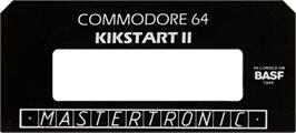Top of cartridge artwork for Kikstart 2 on the Commodore 64.