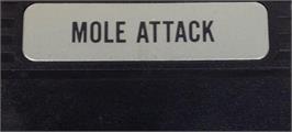 Top of cartridge artwork for Mole Attack (Dieter Dewijn) on the Commodore 64.