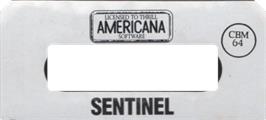 Top of cartridge artwork for Sentinel, The on the Commodore 64.