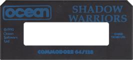 Top of cartridge artwork for Shadow Warriors on the Commodore 64.